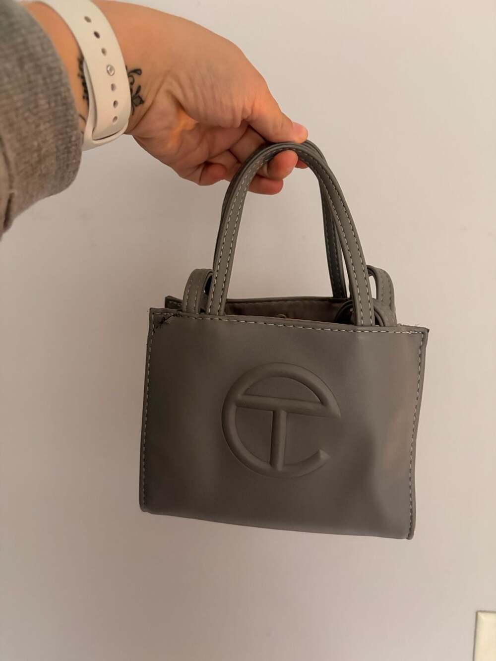 Telfar Small Grey Shopping Bag